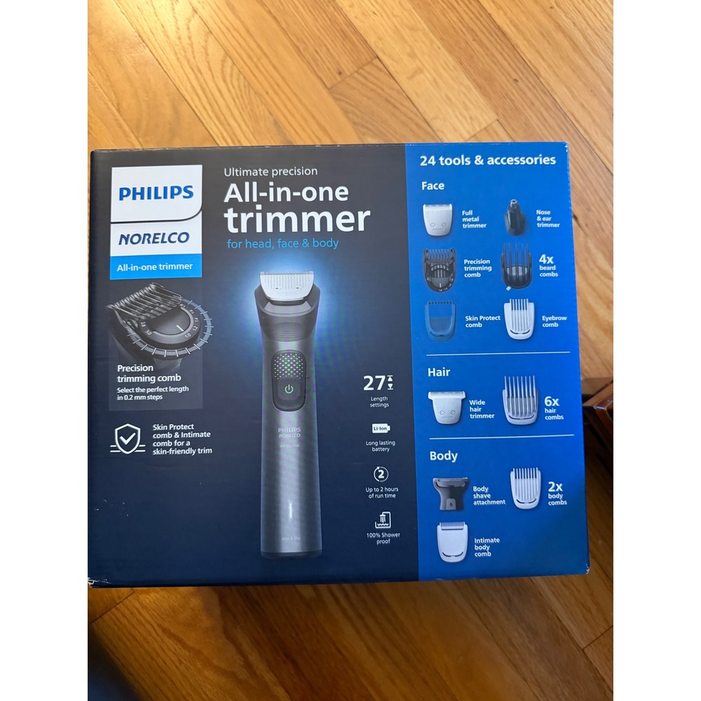 Philips Norelco Multigroom 9000 All-in-One Trimmer Head Face Body Open Box